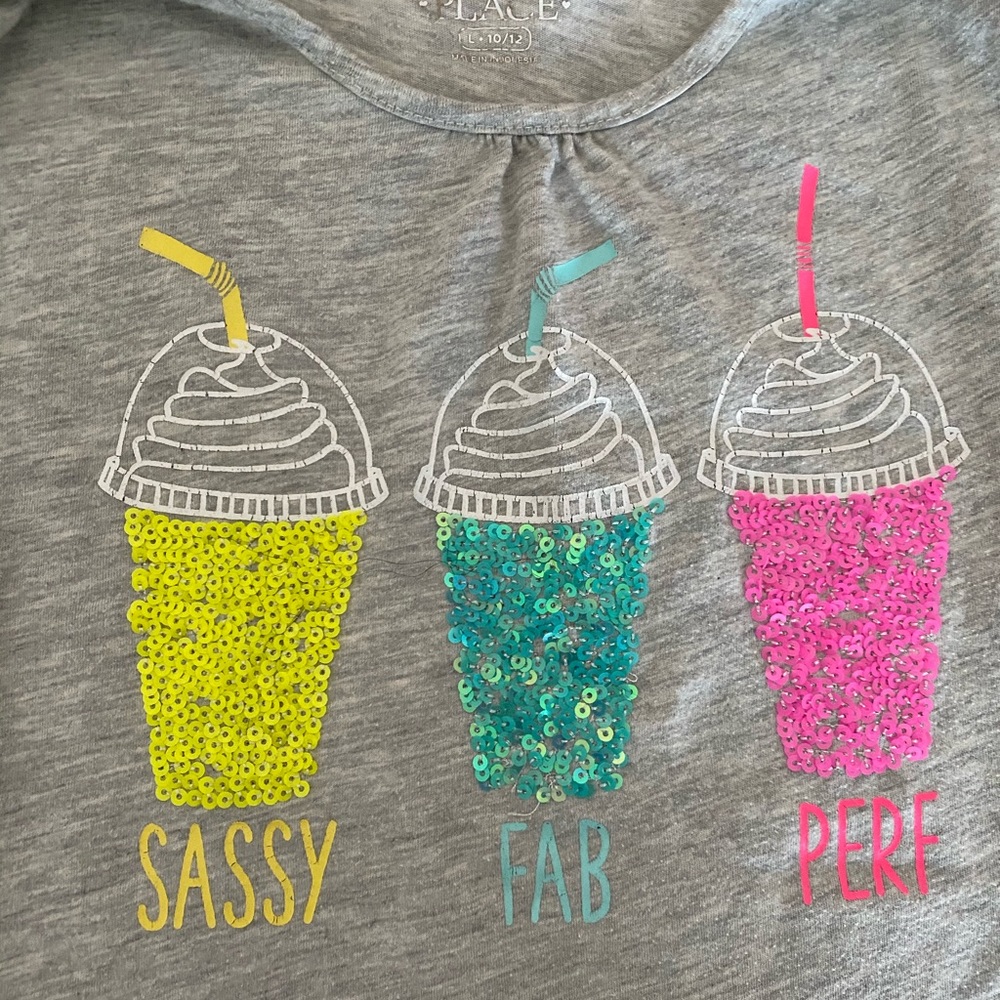 Sequin sassy, fab, perf T